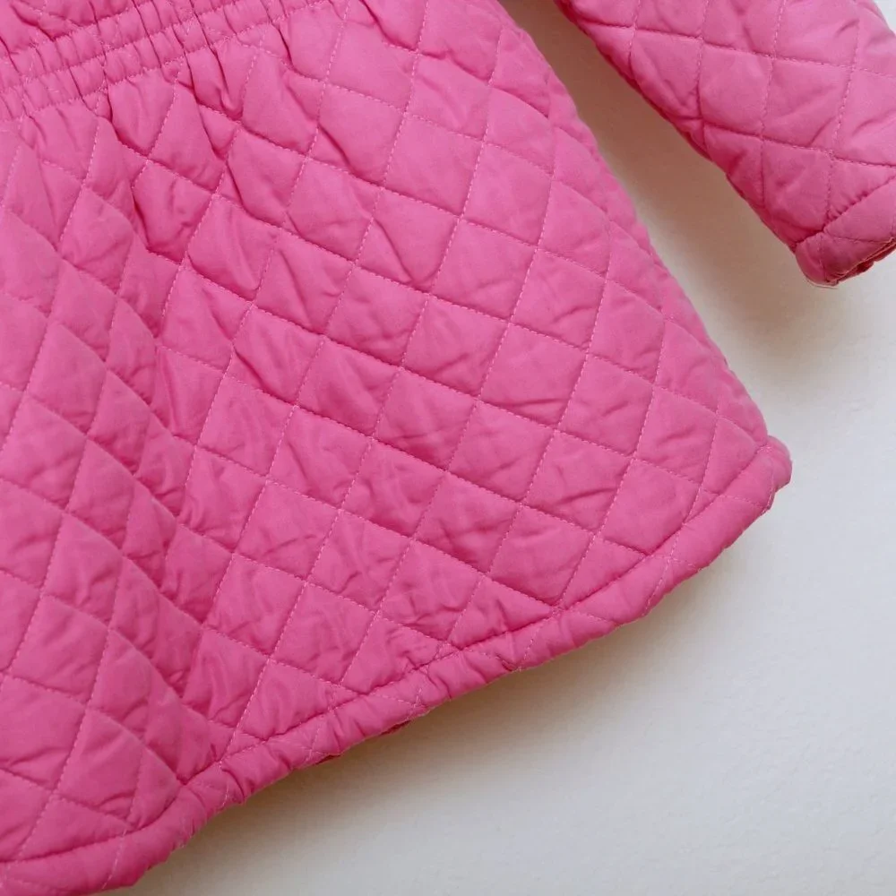 Hello Kitty by Sanrio Girls Quilted Fur Hooded Jacket‎